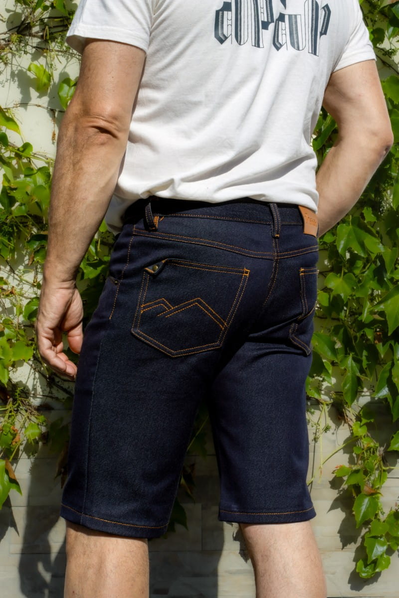 Short en Jean Bleu Brut Homme